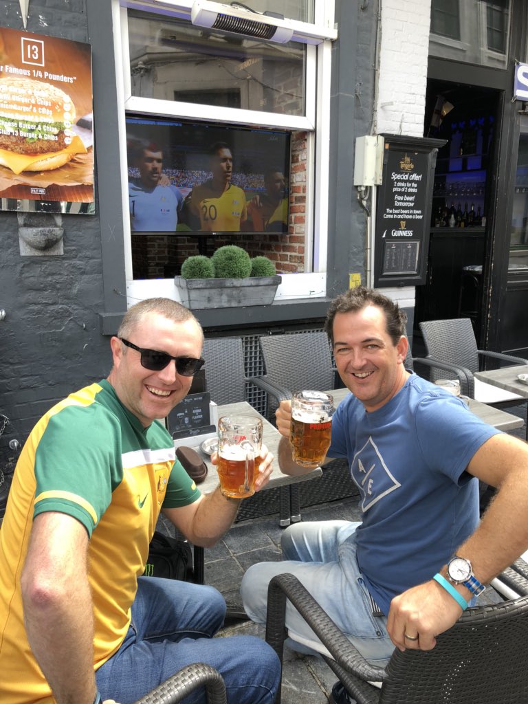 jmort77's tweet photo. Brugge, Belgium and the @Adelaide_FC and @Socceroos are on. Go you good things https://t.co/bVQXlBTeJC