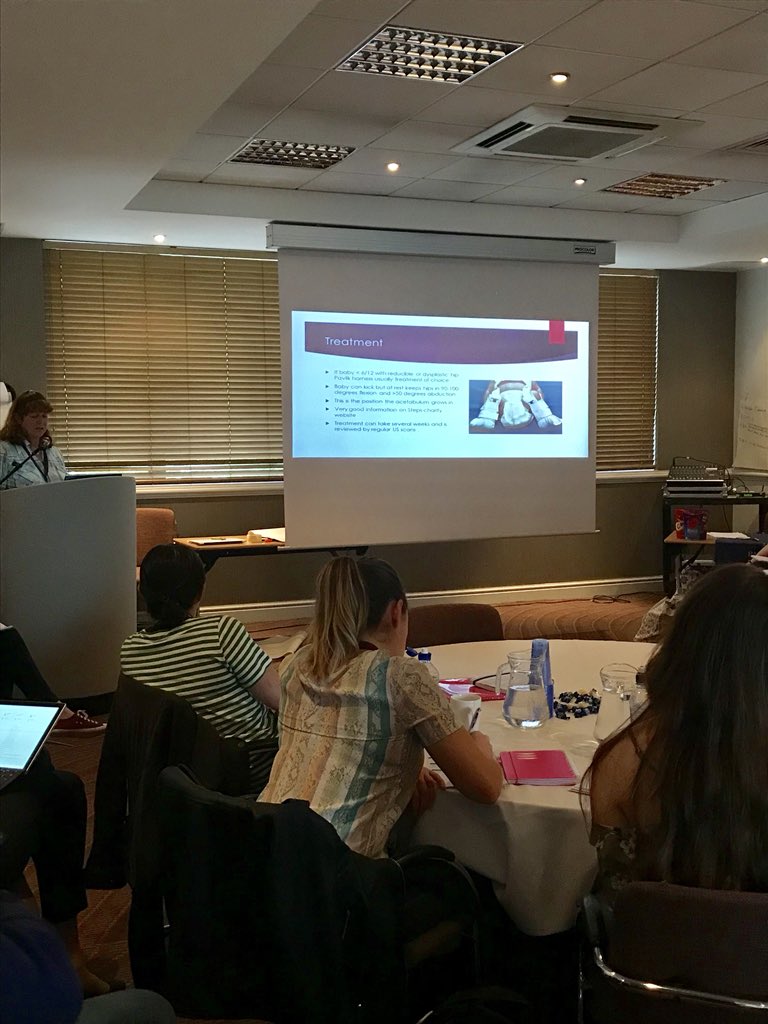 TheAPCP's tweet photo. Kerry McGarrity providing a fantastic presentation on Infant Musculoskeletal Conditions and their management.  Some amazing photos in there as well. #TheAPCP #ITPP2018 https://t.co/uAMygjo6UK