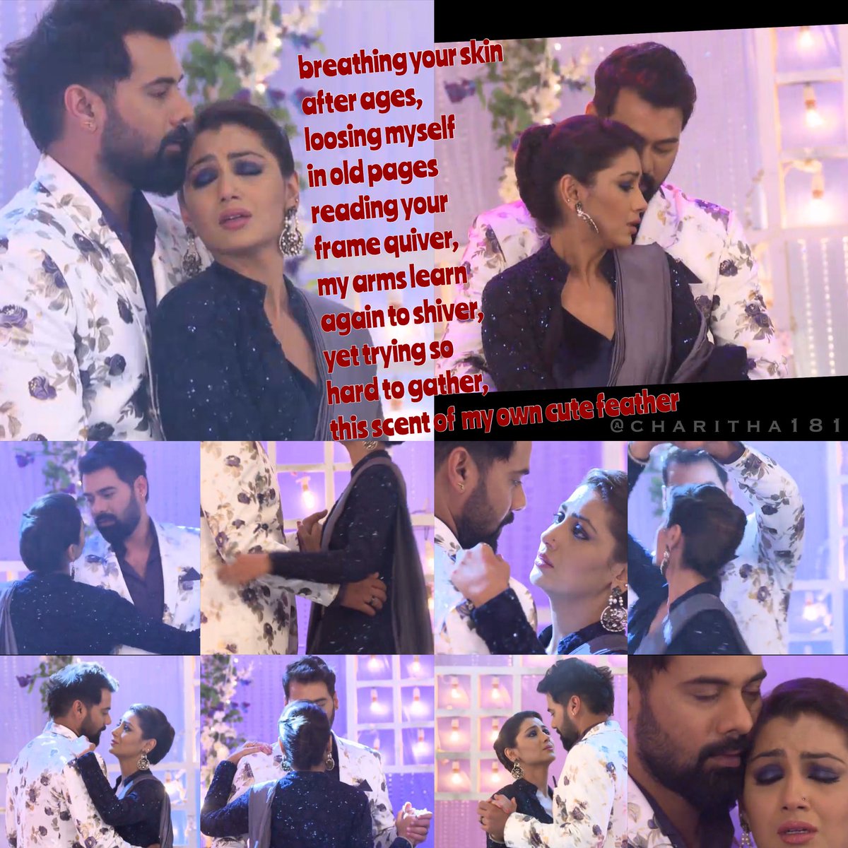 charicherry181's tweet photo. ~Thread~ #AbhigyaMoves #15 @shabirahluwalia @sritianne breathing ur skin after ages,loosing myself in old pages,reading your frame quiver,my arms learn again to shiver,yet trying so hard to gather,this scent of my own cute feather #cherryframes4u #kumkumbhagya #abhigyaclassics https://t.co/kVwdFNNyV0
