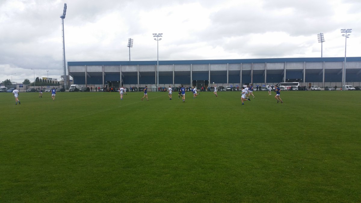 @TipperaryGAA @TippfootballGAA  Tipp U15s v @CLGLaois in the shadow of O Moore Park great contest #Tippabu