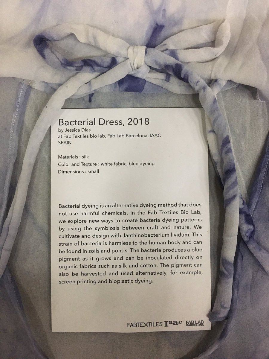 Our new bacterial dress featured this weekend <a href="/MakerfaireBCN/">MakerFaire BCN</a>  thanks to  Jessica Días that works at our biolab!