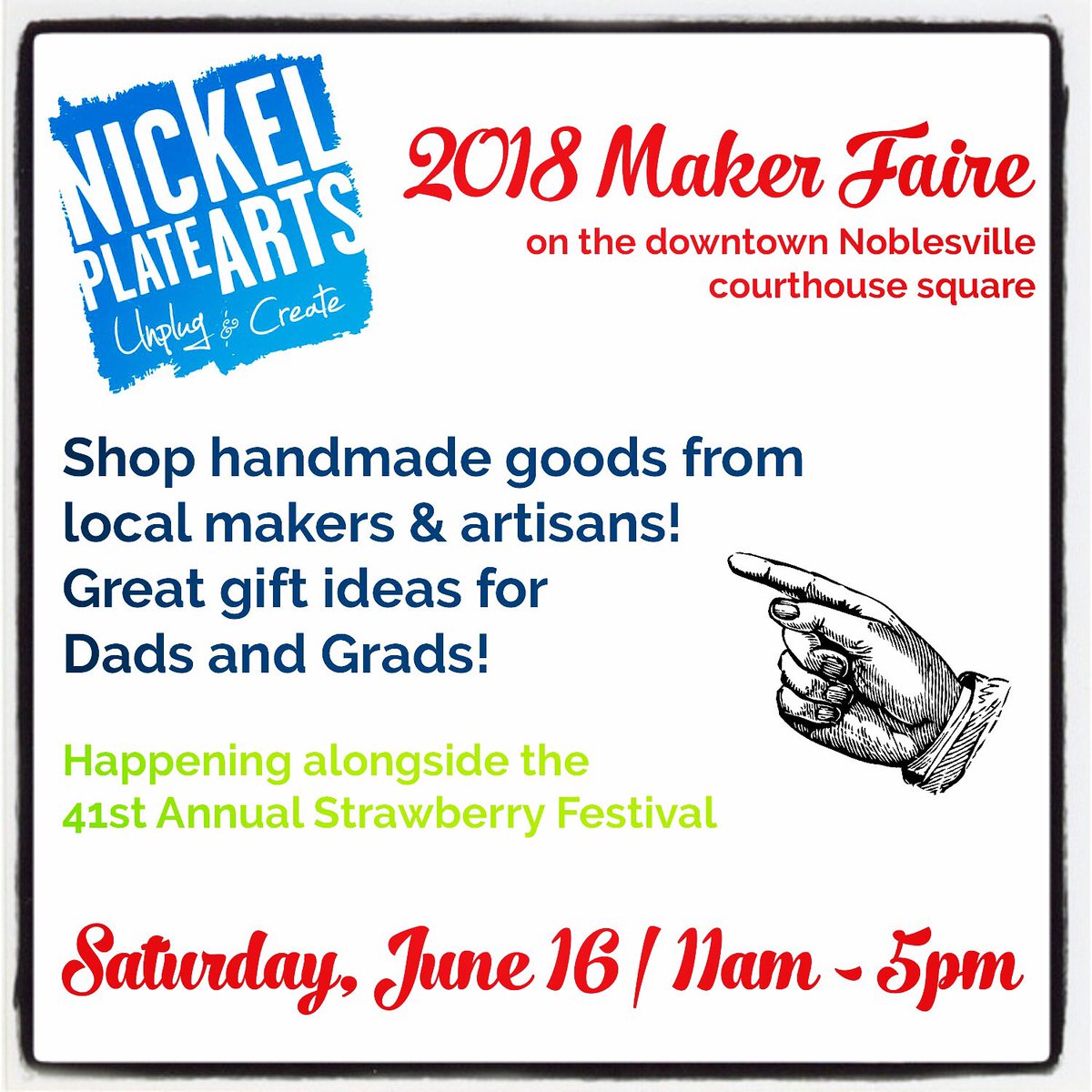 CaravanClasses1's tweet photo. Find us at @nickelplatearts awesome Maker Faire today around the historic Noblesville courthouse square! We will have make and take projects for all ages and will be among some amazingly creative vendors who have worked hard to bring you super well crafted goods! #caravanclasses https://t.co/gtkZXTnRhh