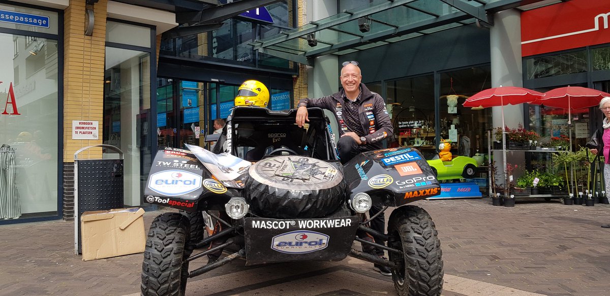 Vaderdag met Tim Coronel in winkelcentrum de weiert.