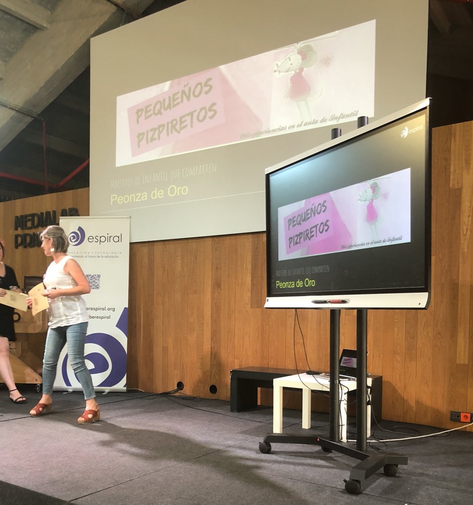 PremioEspiral's tweet photo. Peonza de oro en la categoría de profesores que comparten de infantil Para Pequeños Pizpiretos @perez_meca  #espiraledublogs https://t.co/iUEIUXhqvS