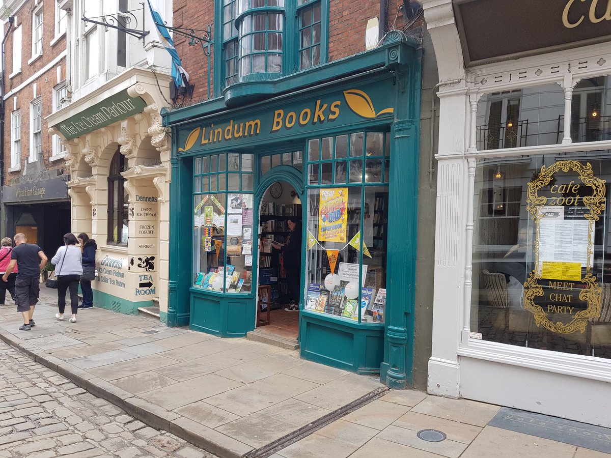 Third stop now home town @LindumBooks in Lincoln and third purchase Mad Blood Stirring #bookcrawl #IBW2018 @Gardners @booksaremybag @IndieBound_UK #bookshopcrawl @simonmayo