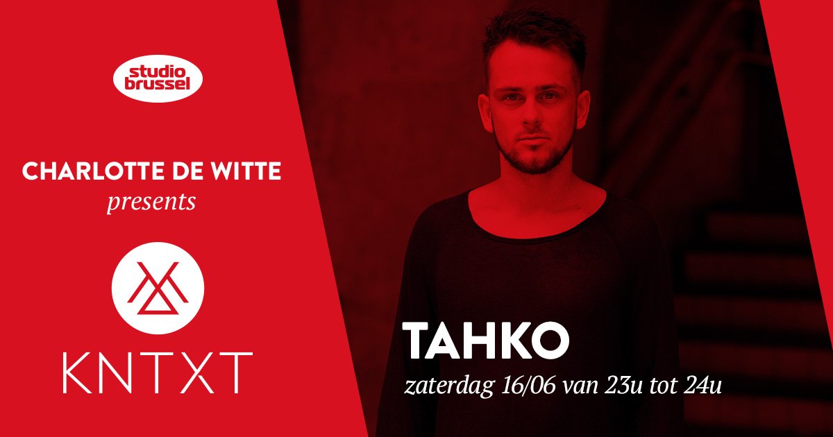 Klaar voor een flinke portie techno? Vanavond is niemand minder dan <a href="/TahkoMusic/">Tahko</a> te gast in <a href="/CharlottedWitte/">Charlotte de Witte</a> presents <a href="/KNTXTmusic/">KNTXT</a>. Afspraak om 23h!