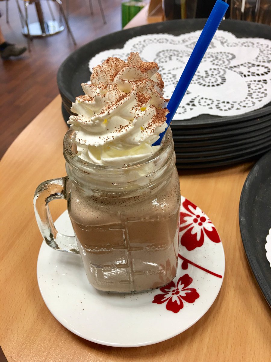 CharityShopCafe's tweet photo. Yummy chocolate milkshake with cream #derby #cafe https://t.co/4Ad66Xj8FS