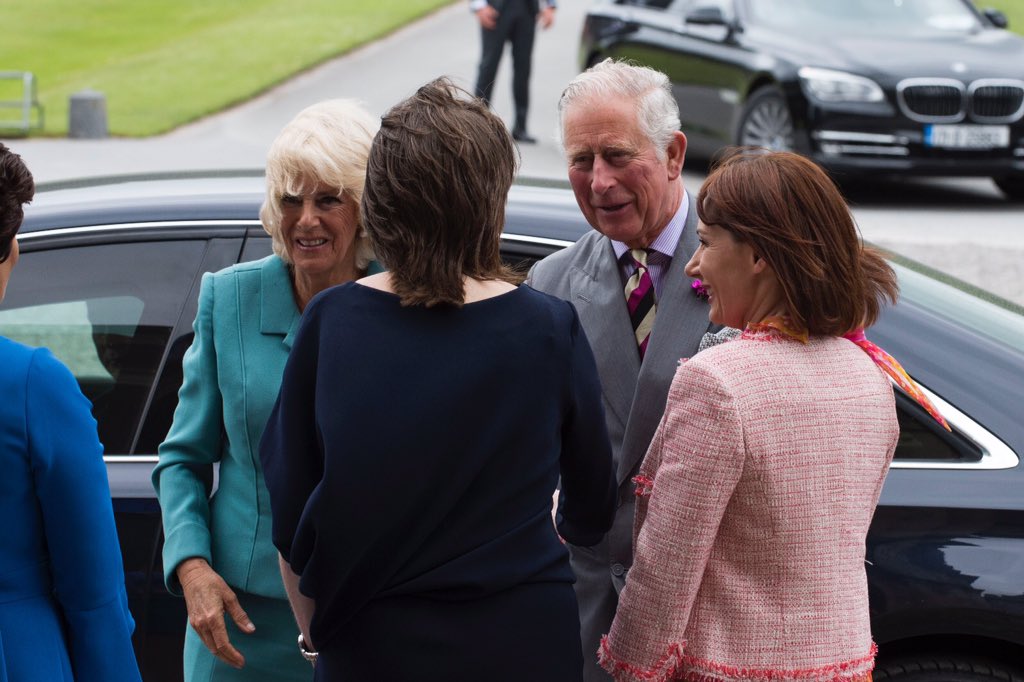 DeptCultureIRL's tweet photo. With the visit of Their Royal Highnesses having come to a close, we look back at some moments from their time in Killarney which included visits to Muckross House and Killarney House. #RoyalVisitIreland https://t.co/Dfy7bDijdG