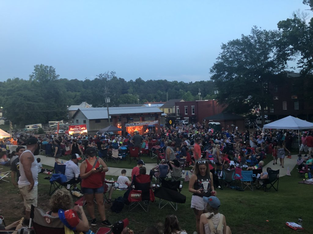 Rocking the Park in Downtown Ball Ground. Still time to make the fireworks at 9:45.