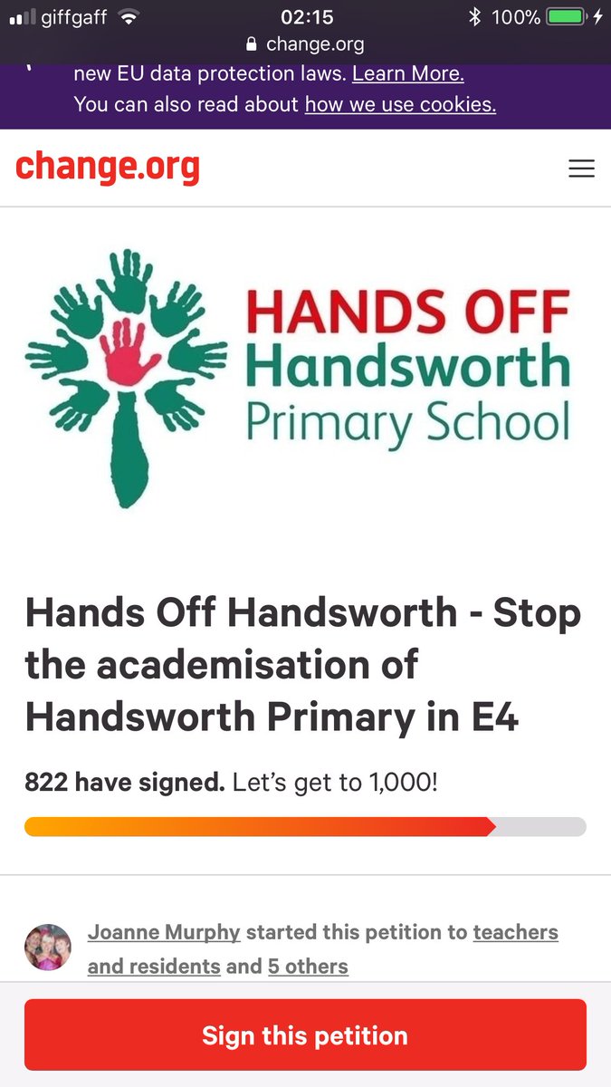 HandsworthOff's tweet photo. 822 signatures! If you haven't signed yet then please pop along to https://t.co/v6Dp8XoqdH and show your support for our community school in E4. Parents/staff have not been consulted to join the MAT, REAch2. #handsoffhandsworth @stevereach2 @handsworthnews https://t.co/YM7Kr8hFJo