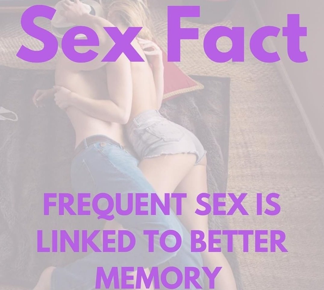 #SexFact - A recent study published in the Archives of Sexual Behavior provides evidence that #sex could potentially be good for our brains. Researchers found an association between getting it on and having better memory. #healthfact #healthfacts #improvememory #goodforyou