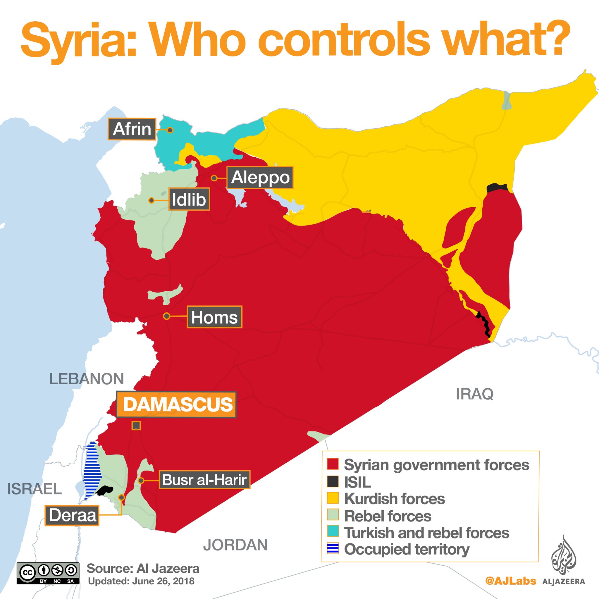 Al Jazeera English on Twitter "A map of the Syrian war showing who