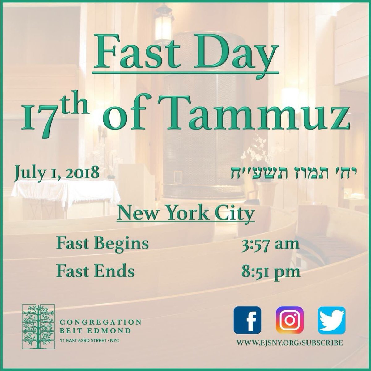 Safra Synagogue NYC tweet media