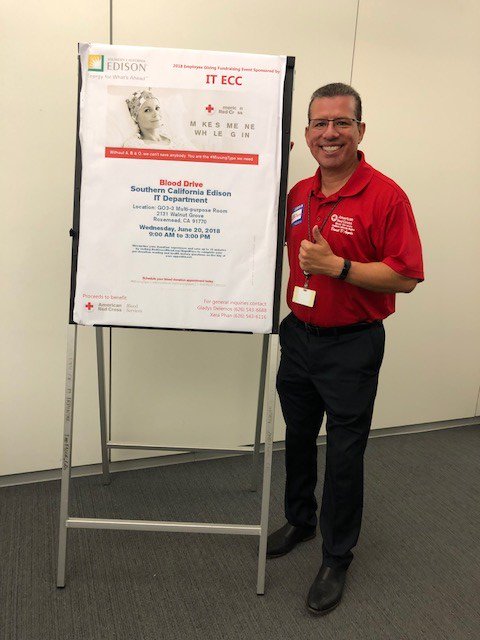 SCE_Communities's tweet photo. Edison employees recently took part in a @RedCross #MissingType blood drive to help find A, B and O blood donors. ♥️ https://t.co/PbZfMSEmYZ https://t.co/LqZBWXPrib