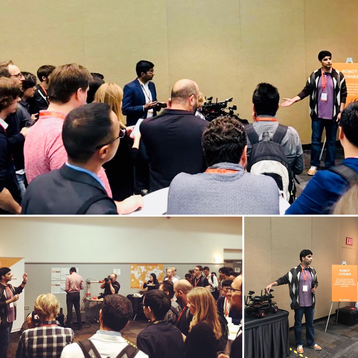 Farrrnaam's tweet image. Had the incredibly humbling experience of talking about Sentry before introducing Skydio, and Robotic Materials at the SF RE•WORK Summit to a crowd of insanely smart, creative, and passionate people. 
Sentry is an ideal platform for robotics + AI Research. 

#reworkROBOTICS