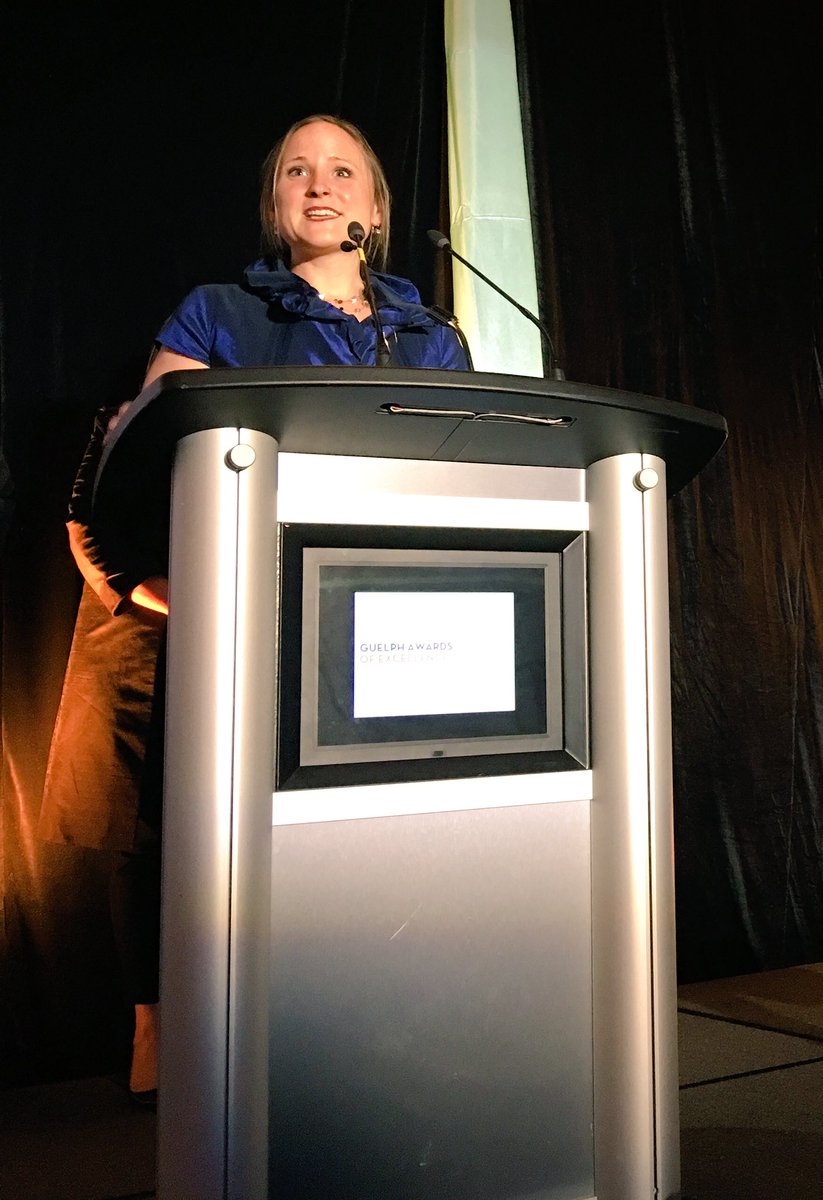 <a href="/RaechelleDev/">Raechelle Devereaux</a>, on behalf of @SeedFoodHub accepts a <a href="/GuelphChamber/">Guelph Chamber</a> Community Innovator award this past Thursday night! Amazing organization in #Guelph!  Check them out folks! Congrats! #GuelphProud