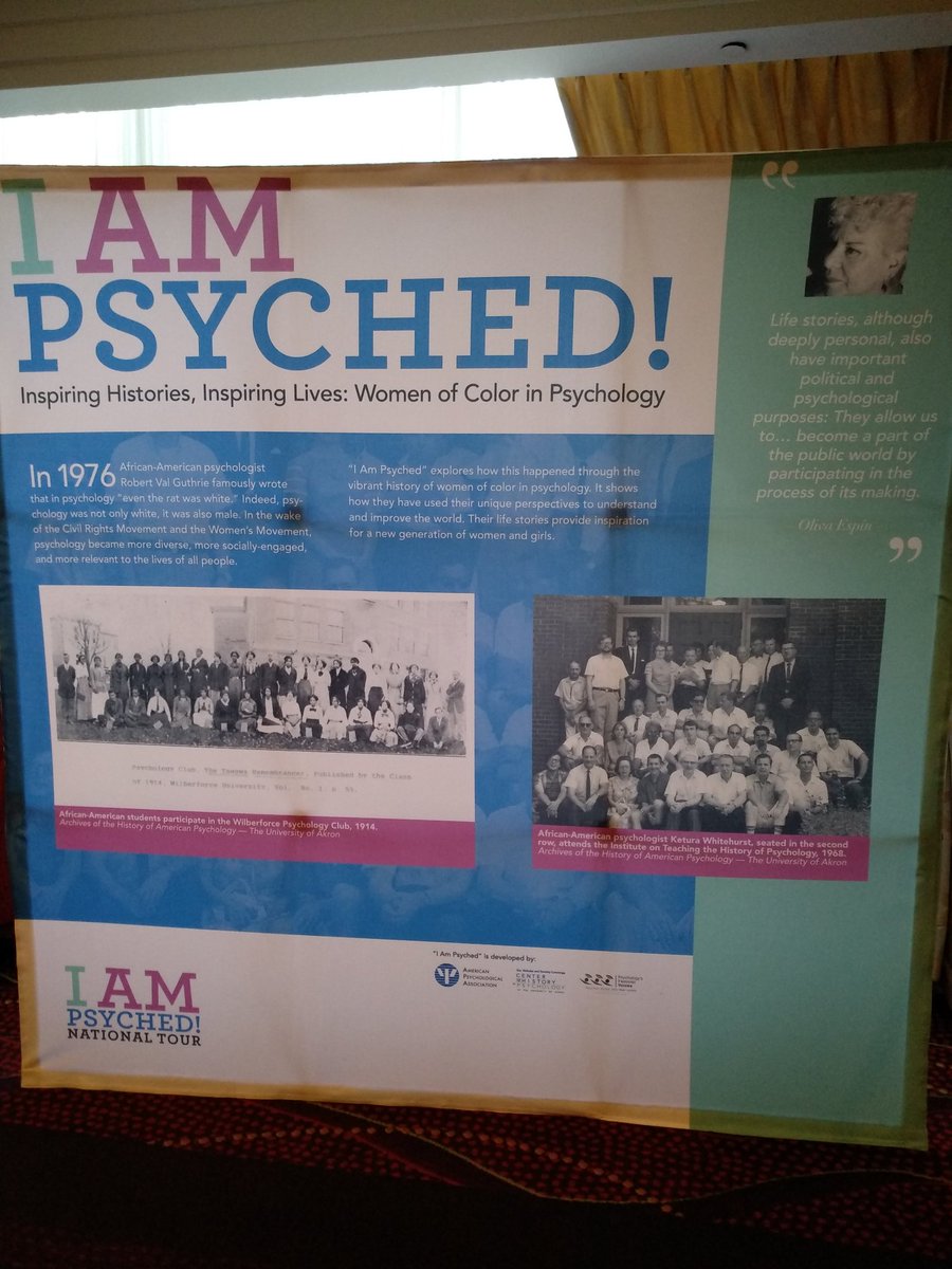 #IAmPsyched at @SPSSI #SPSSICon18 #SPSSICon2018 
A little known herstory of psychology .