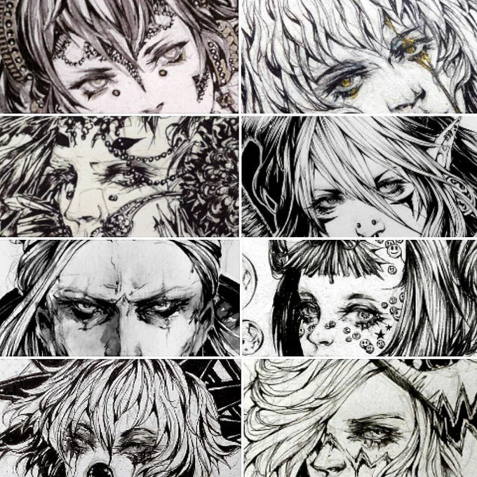 I should have posted these together. Both digital and ink art are rlly important for me #eyememe #目だけでフォロワーさんを惚れさせる 