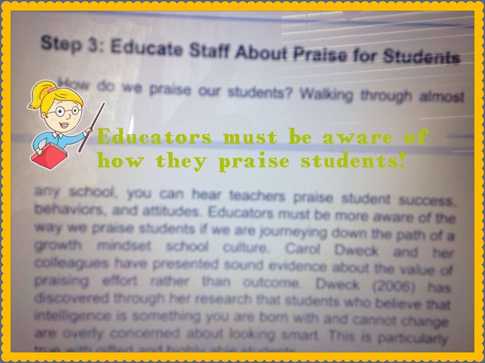 CherieCarr46's tweet photo. Summer Reading from the book "Growth Mindset in the Classroom". #GCSSHunt #Snapbook https://t.co/zS5JgDJPIG