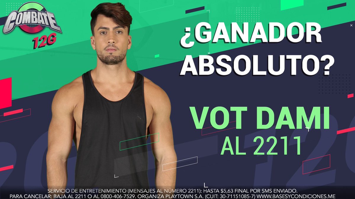combatearg's tweet photo. VOT DAMI al 2211
Para que @damiavilaok sea Ganador Absoluto https://t.co/xKpfWfR5wf