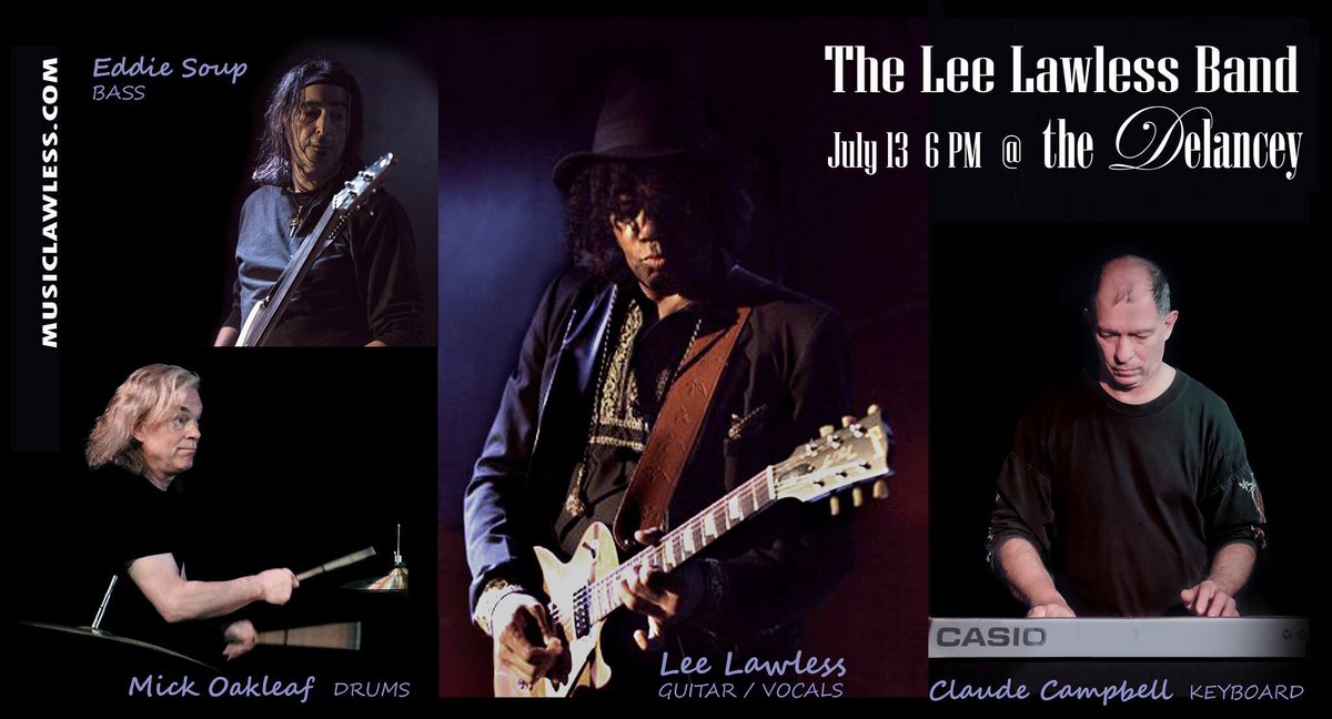 Friday July 13 is everybody's Lucky day😁 Lee Lawless Band <a href="/TheDelancey/">The Delancey</a>! Complimentary signed CDs will be available! facebook.com/events/6245760…