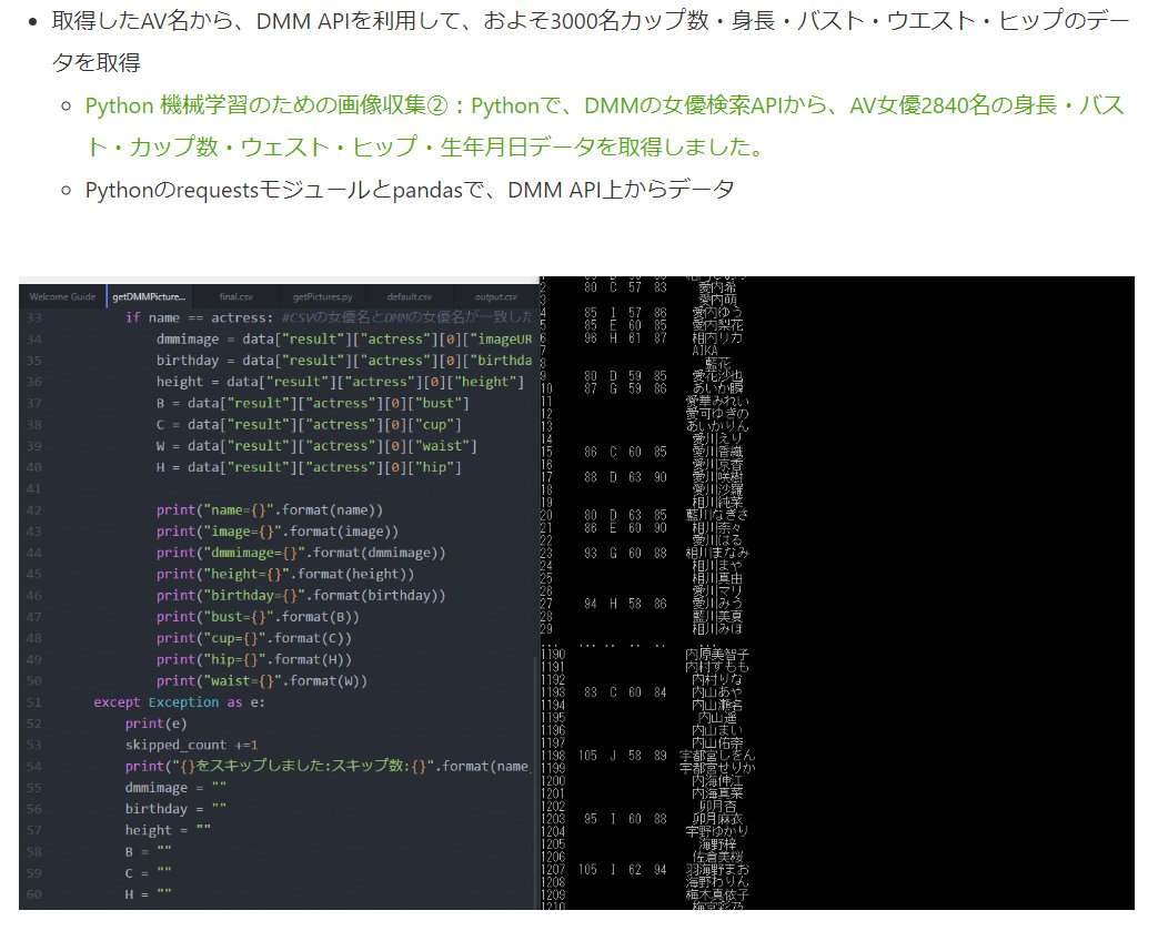 Dai Twitterissa スケベサイエンティスト時代に書いたネタ記事です Pythonでエロサイトスクレイピングして Av女優のビッグデータからスケベなインサイトを見出す Qiita Https T Co Bohmw7hru8