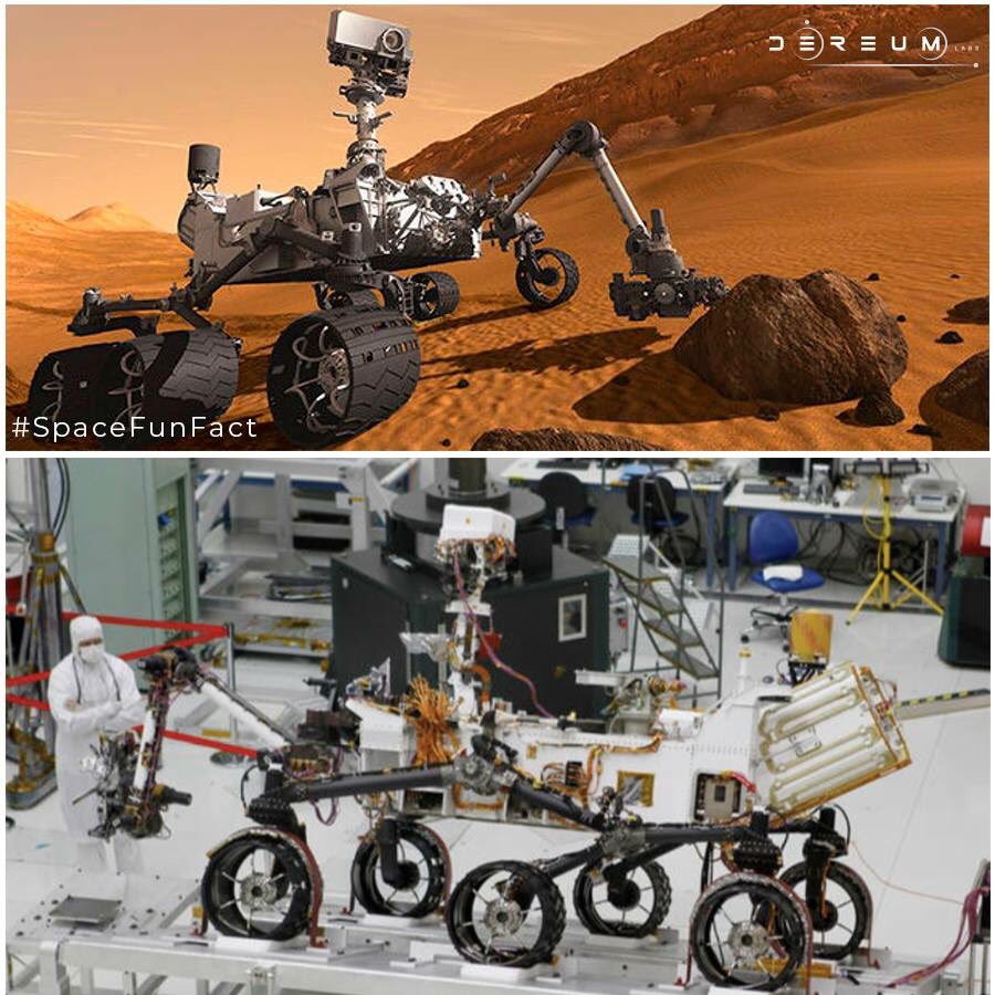 DereumLabs's tweet image. #SpaceFunFact ¿Sabías que el Rover Curiosity solo tiene el tamaño de un Mini Cooper? ✨

¿Te gustaría aprender más sobre los rovers y su funcionamiento? No te pierdas de nuestro curso de Introducción a la robótica espacial y construye el tuyo.