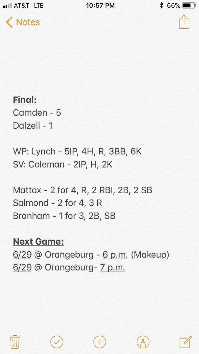 P17Baseball's tweet photo. Final:
Camden - 5R, 7H, 2E
Dalzell - 1R, 5H, 3E
With the win tonight, the 17ers improve to 16-2 overall and are your 2018 League Champs!
@jaylynch27 @Hcoleman08 @toddmattox_00 @_Bsal24 @ZacBranham
#GetInYour💰 #LeagueChamps🏆 https://t.co/kIeAilGlEs