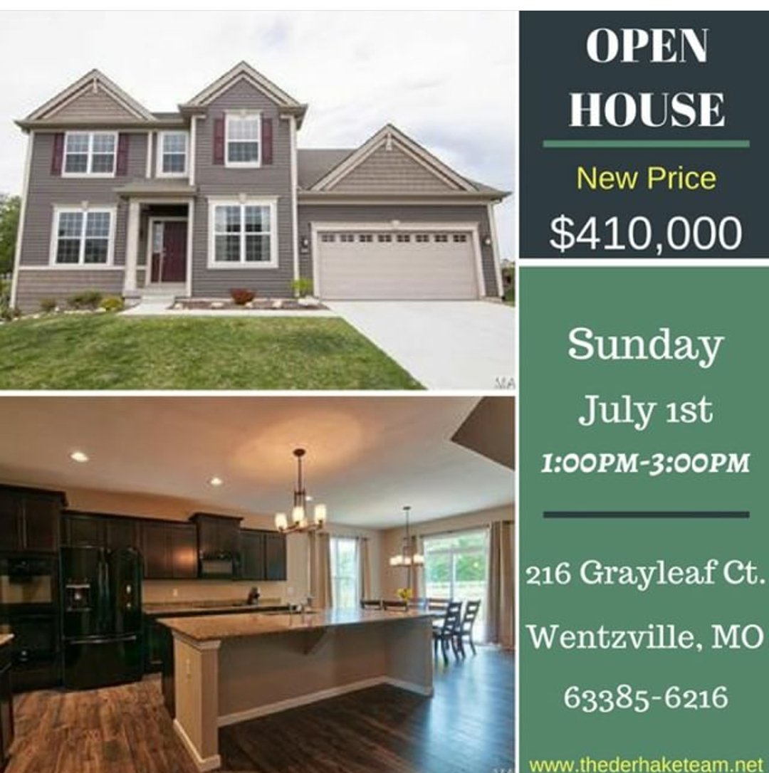 TheDerhakeTeam's tweet photo. Great New Price Open Sunday
#openhouse #ofallonmorealestate
#homesforsale https://t.co/OxuJ1DeFg4