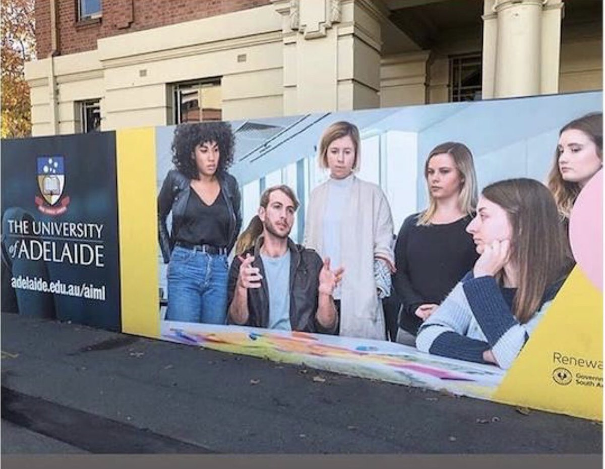 #UniversityofAdelaide, where white boys explain things to bored looking women