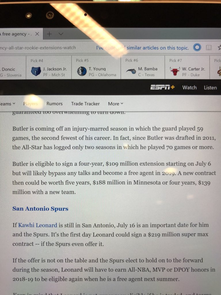 idc219's tweet photo. @UnderdogsSports are any wolves fan willing to digest this??? 37 million a year that kicks in when jimmy is 31 years old. And only played two seasons of 70 or more. And Wiggins has missed one game in 4 years and is 23. #teamwigs #alleyesnorth https://t.co/1rUZESNfyz