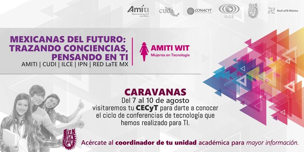 RedCUDI's tweet photo. Muy pronto llegarán las Caravanas para "Mexicanas del Futuro" de @AMITI_WIT a los #CECyTs del @IPN_MX | ¡Espéralas!

https://t.co/h31jfjPvOo

#ComunidadCUDI @Red_LaTE_Mx @ILCEedu #RedCUDI #PlataformaCUDI https://t.co/aTuLMxmOab