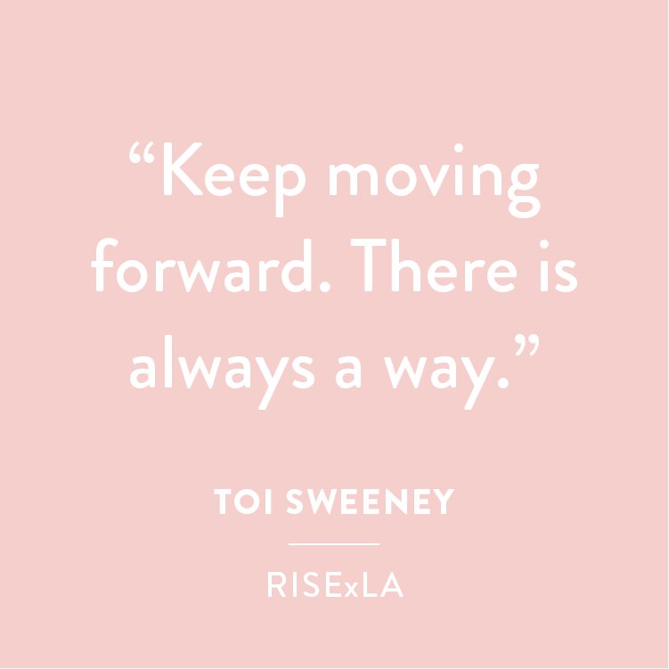 "Keep moving forward. There is always a way." — <a href="/sweeneytoi/">TOI SWEENEY</a> 👊✨#RISExLA #RiseWknd