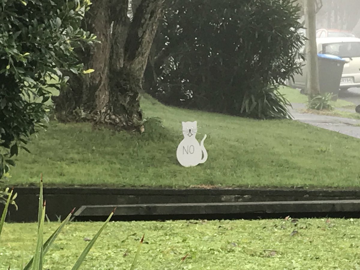 damianchristie's tweet image. For those of you who follow my dispute with the crazy neighbours who hate my kittehs playing on their lawn, this is the latest development which I can only find hilarious.