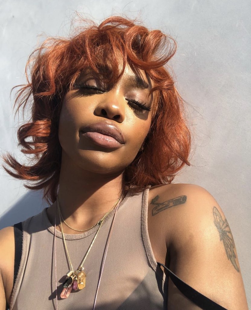 Pop Crave On Twitter Sza Debuts Short Red Orange Hair Are You