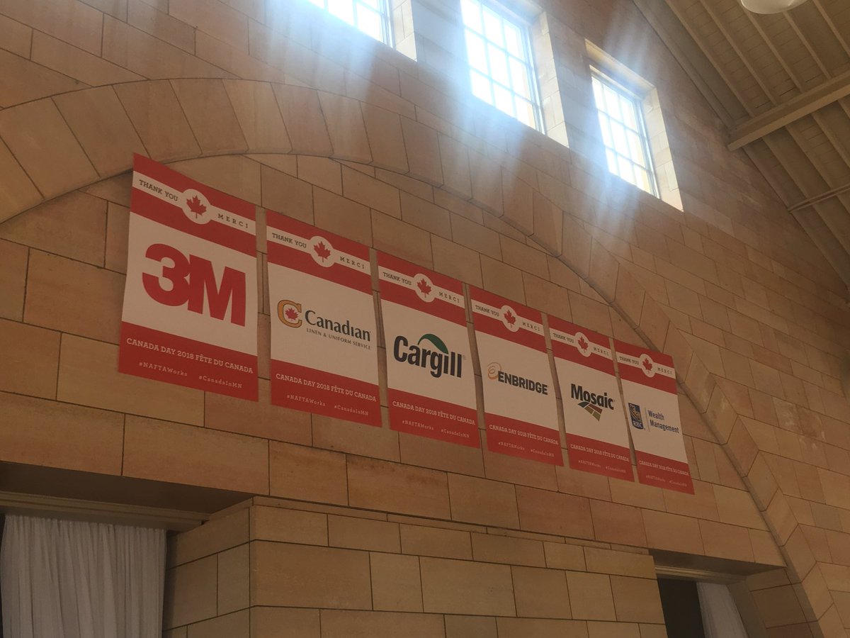 EllieGrayCanada's tweet photo. Get ready #mysaintpaul, the Canadians are celebrating #CanadaDay! Merci to all of our partners!! #NAFTAworks https://t.co/CmDA1HJLy2