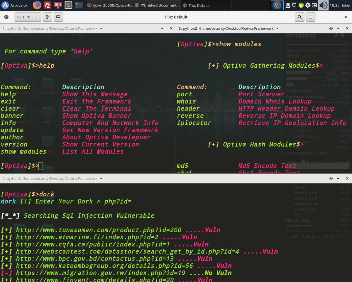 KitPloit's tweet image. Optiva Framework - Web Application Scanner j.mp/2yEbvrz #CrossSiteScripting #Geolocation #KaliLinux #Linux #OptivaFramework #Web