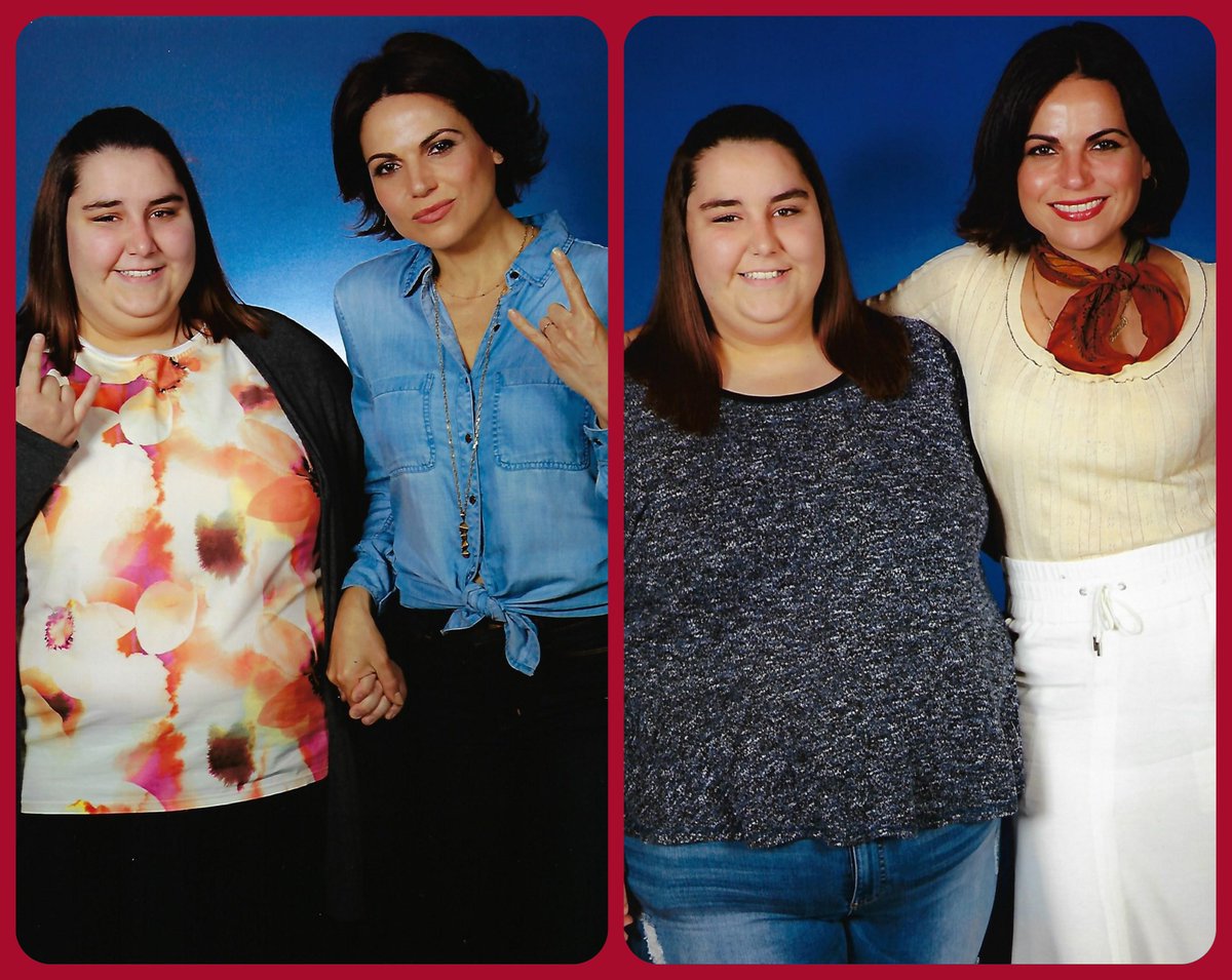 amanda_troisi's tweet photo. my photos with @bexmader @KarenDavid @emiliederavin and @LanaParrilla a year apart! #ouattor and #ouatorl memories that I will have for a lifetime, I wish I could do it a third time ❤️💚 https://t.co/jb7wOxdaMk