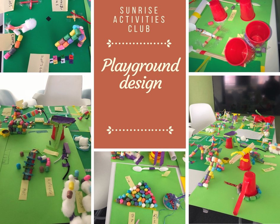 StLukesMP's tweet photo. Sunrise Activities Club have been busy researching, planning and designing a #playground space they think will suit St Luke's. #activitiesclub #6to6 #extendedschoolday #learningbasedactivities https://t.co/Ht9q7kg636