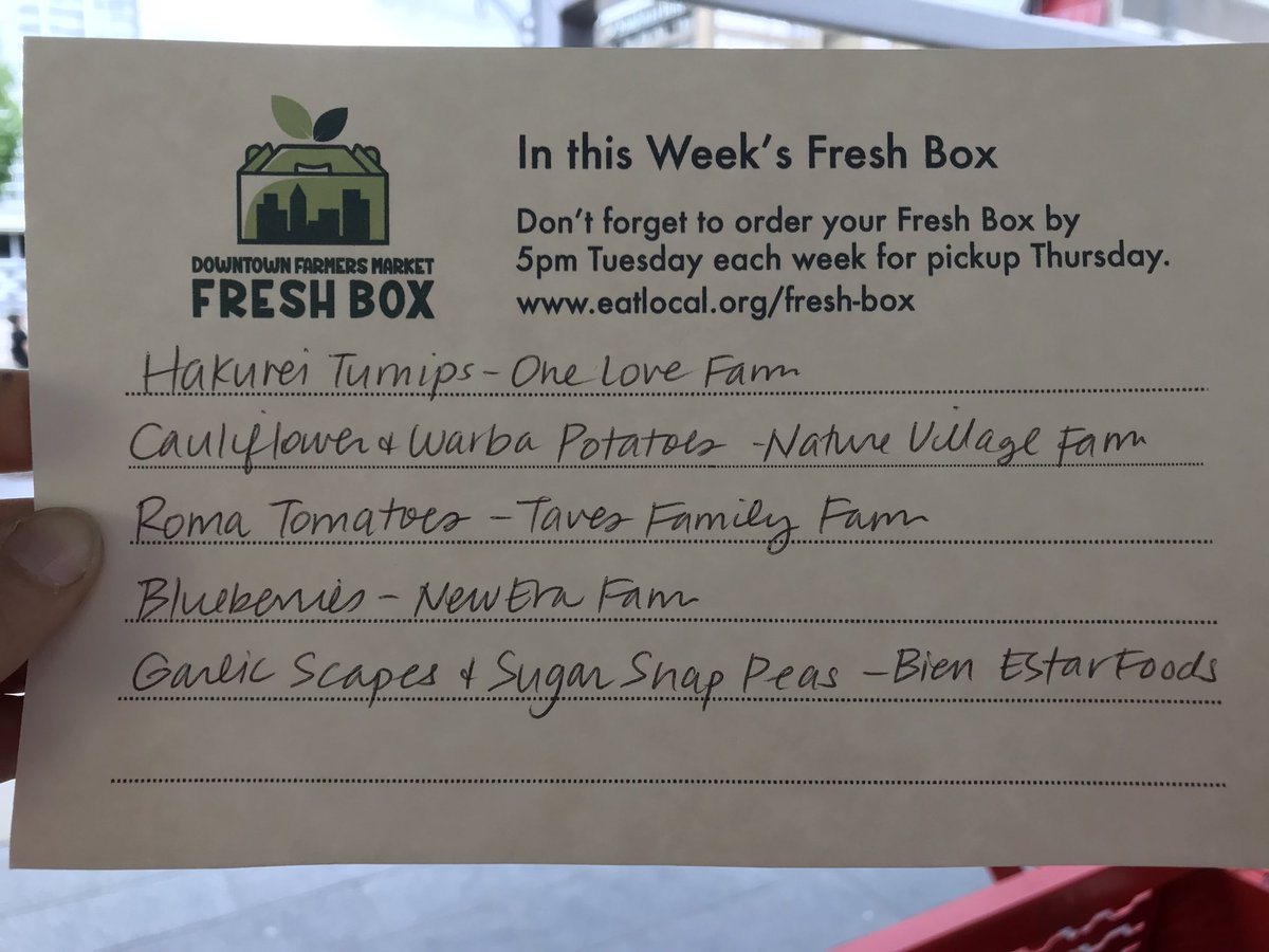 Today’s Fresh Box is filled with local goodness! Sign up for next week’s box at eatlocal.org/programs/fresh….