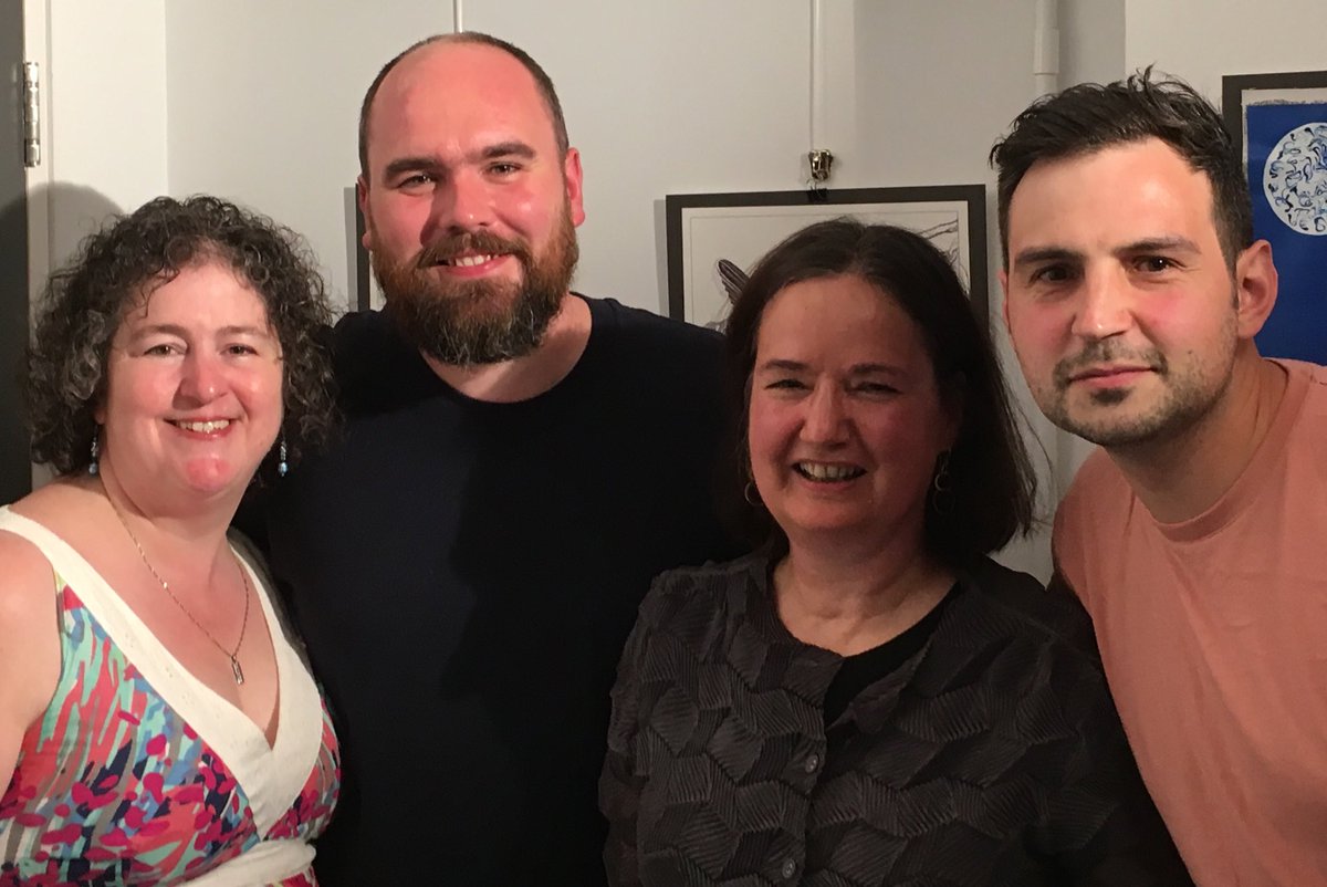 JillAbram1's tweet photo. The last #Stablemates in London for a while (but there’s one ⁦@ledburyfest⁩ next week) so went out in style with ⁦@iamrichardscott⁩ ⁦@JoShapcott⁩ ⁦@underwood_jack⁩ 
Gotta apply for more funding (or find a sugar daddy)... https://t.co/D8MT9b2xjk
