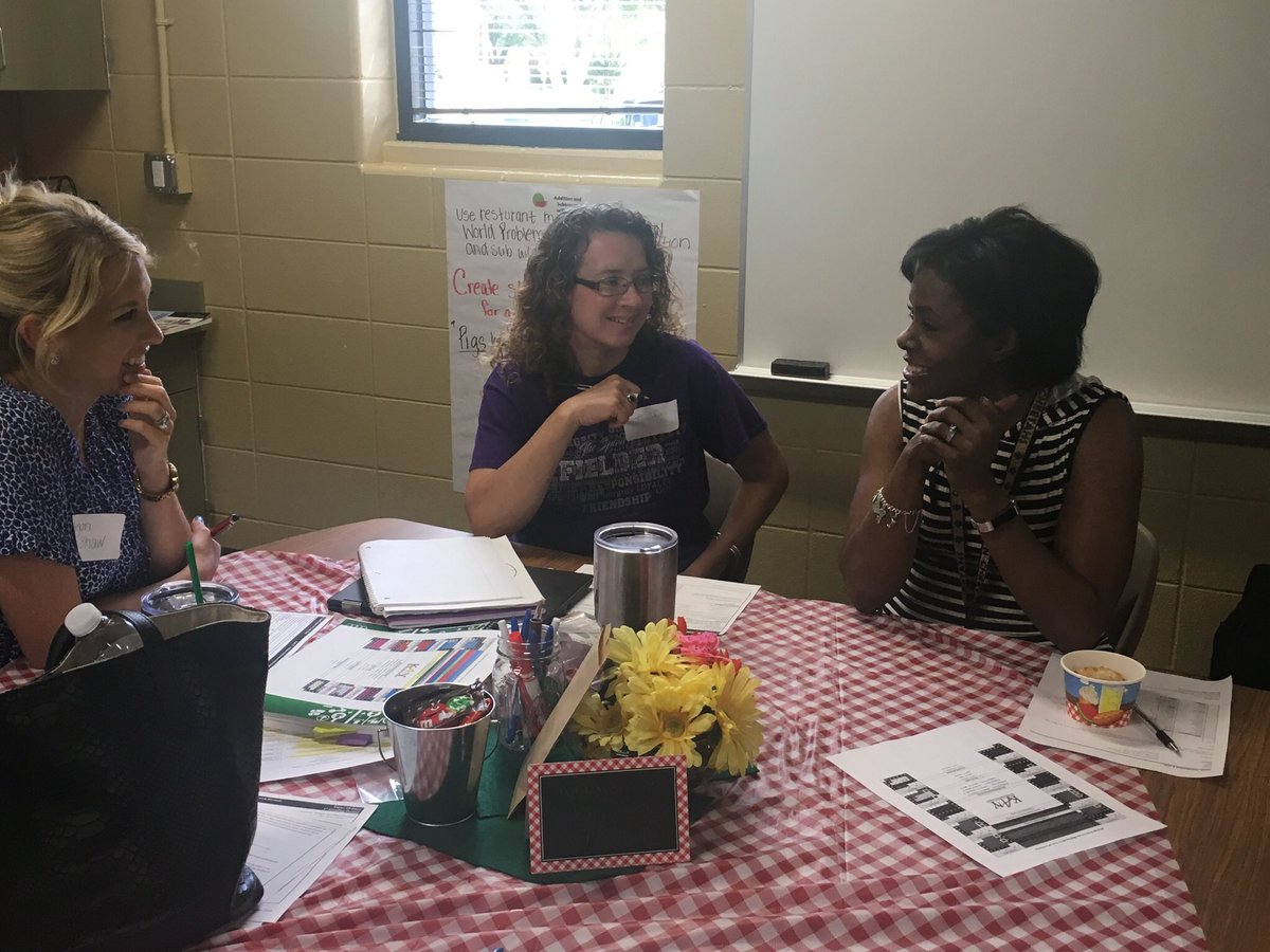 MathWithMsWade's tweet photo. LOVED learning with this amazing group of teachers today. So many great things from our first 4th Grade Math Collaborative to share with my #cecheetahs @CimarronElem. #summerlearning #katymath https://t.co/BdEQnB1pSQ