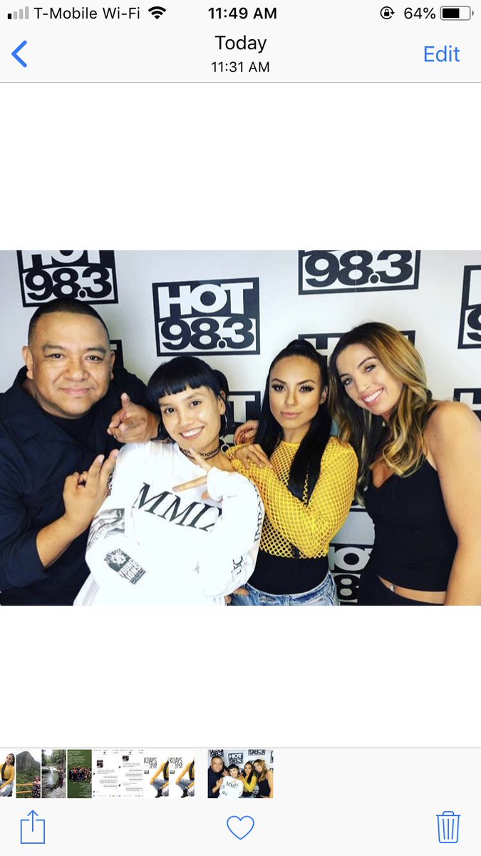 RadioSuzette's tweet photo. Rockin witcha early now! @hot983 line up is ๐ฅ swipe & check out the Hot crew #Tucson #Hot983 ๐ต https://t.co/aJy7I1pevK