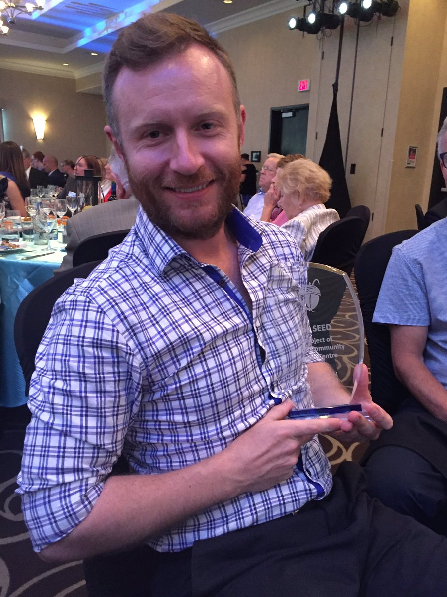 Superstar Tom Armitage holding the Community Innovator Award for @SeedFoodHub <a href="/GuelphChamber/">Guelph Chamber</a> Awards! WHOO HOO! <a href="/RaechelleDev/">Raechelle Devereaux</a> @GuelphCHC