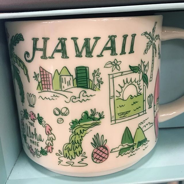 AMauiBlog's tweet photo. Love this  @starbucks Hawaii Mug ... of course @auntypineapple is proud Pineapple is represented in the mug 😆🤙🏽🍍💛 who wants one? #pineapple #maui #lovemaui #hawaii #lovehawaii #lovepineapple #pineapplemug https://t.co/b5ZBYFtA1m https://t.co/9FXoN8LdKT