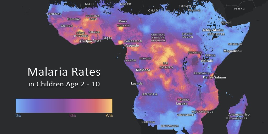 Malaria has significantly decreased in Africa esriurl.com/malaria Learn how to make the app here: esriurl.com/malariaapphowto #Esri #StoryMaps #malaria #MalariaMustDie