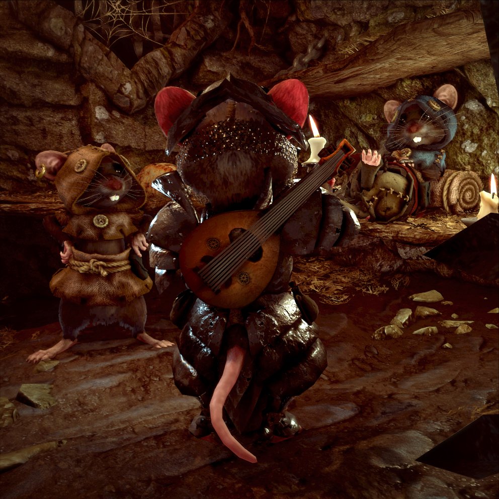 GhostOfATale's tweet photo. "Look, Fatale--a Mouse, dressed as a guard. There's gotta be a name for that." #GhostOfATale #ThursdayThoughts #IndieGames #MadeWithUnity https://t.co/2R53KkoCmO