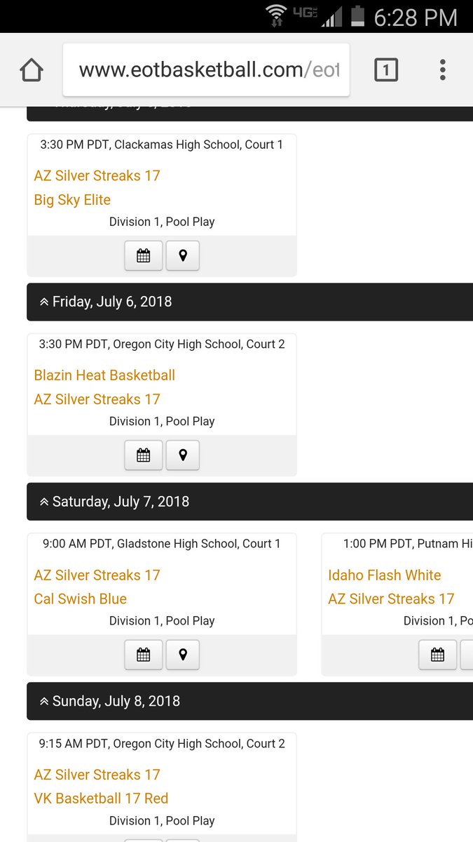 17uAz's tweet photo. College coaches our schedule is out. We hope to see you in Oregon https://t.co/D0N7Wvxv7U