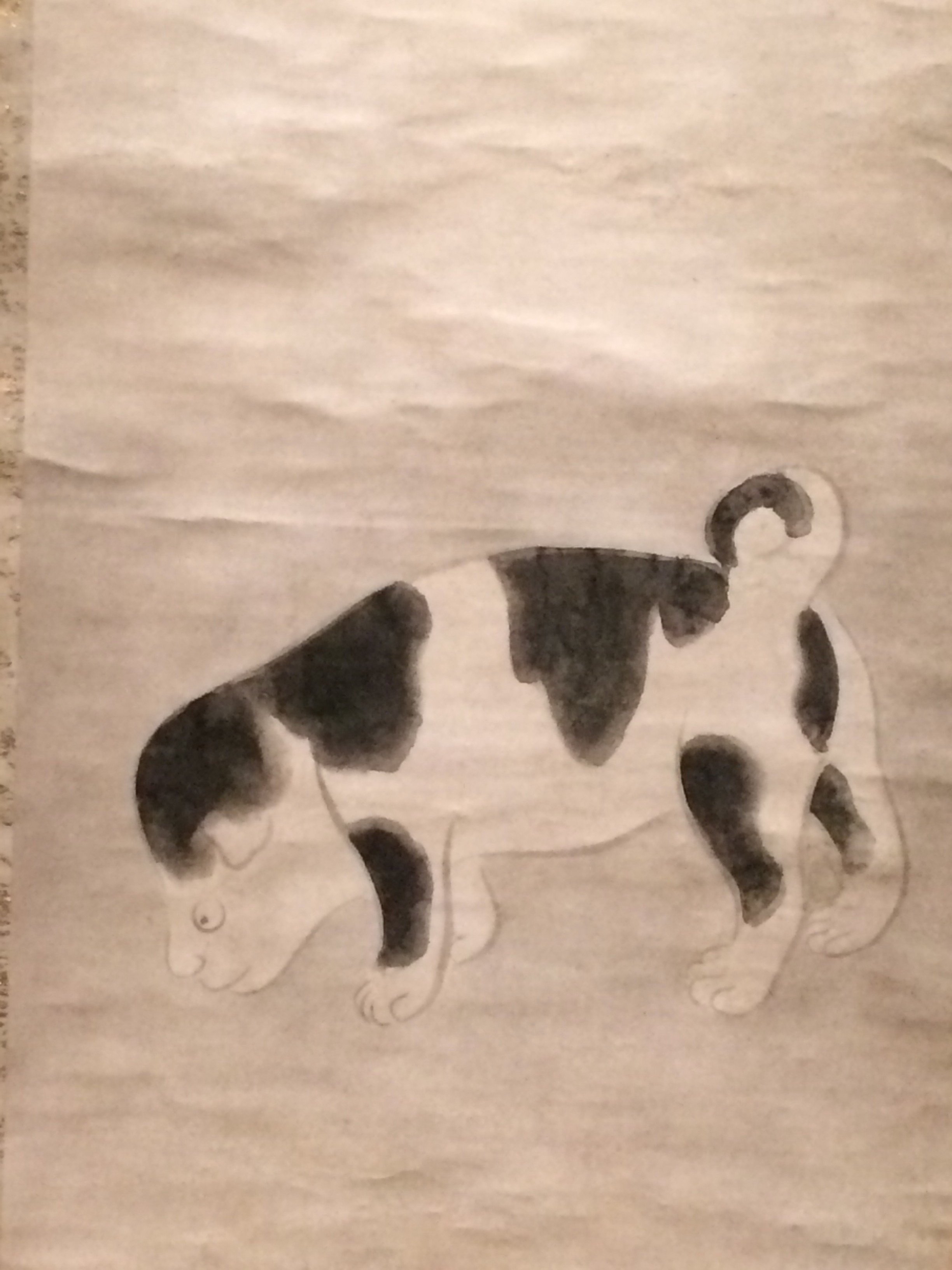 昔男 今日の わんこ Moa美術館 琳派 展で展示していた伝 俵屋宗達 犬図 顔をよく見てもらうと分かるけど とても とぼけた顔の子犬です 私は宗達のデフォルメした動物が大好き 美術館 琳派 俵屋宗達 犬 T Co Hipbb4lcap Twitter