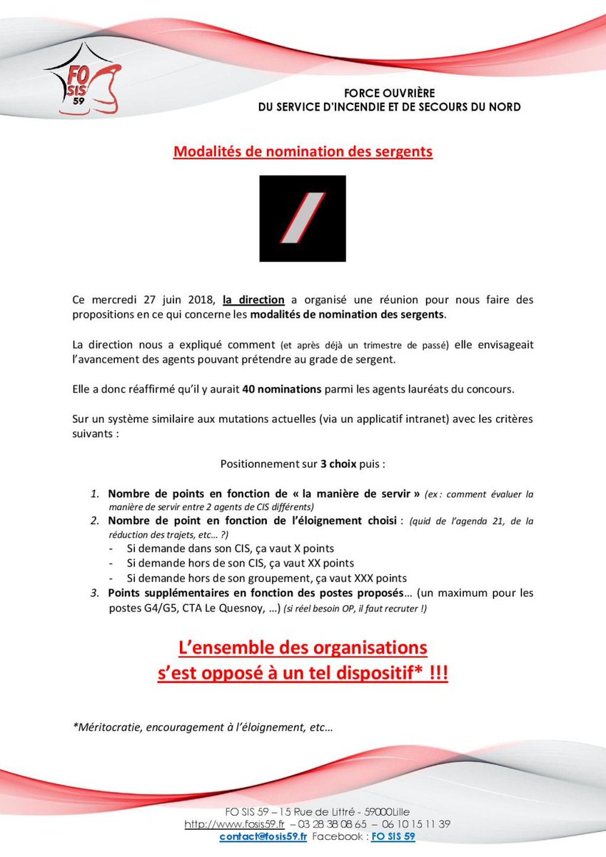 FOSIS59's tweet image. Modalités de nomination sergents, le compte rendu fosis59.fr/?p=6016